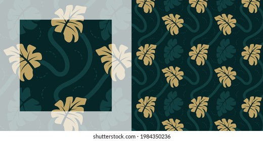 Tropical summer seamless pattern | Pattern swatch included