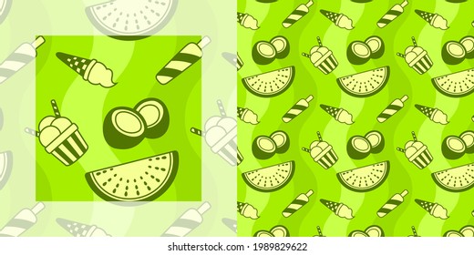 Tropical summer seamless pattern | Pattern swatch included