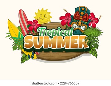 Tropical Summer Season Greeting Text