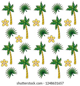 tropical summer semaless pattern cartoon