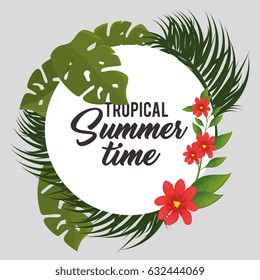 tropical summer time poster