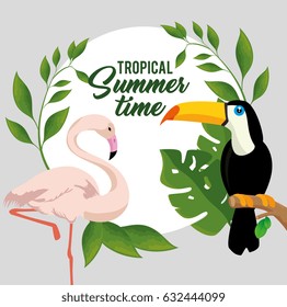 tropical summer time poster