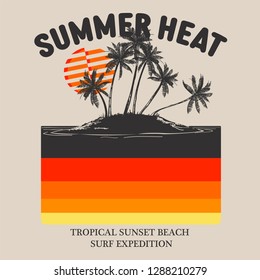 Tropical summer T-shirt print 