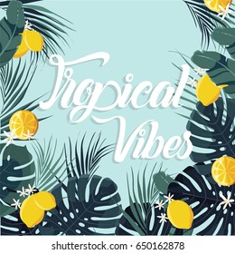 Tropical summer vector background