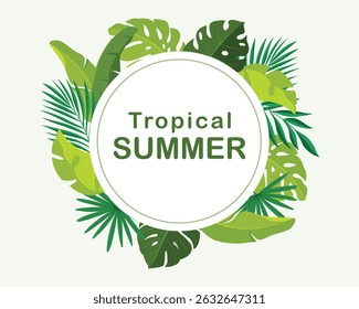 Plano de fundo do vetor do verão tropical, projeto do modelo