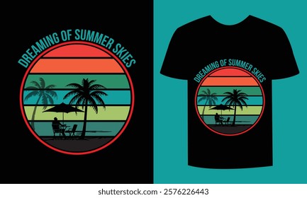 Tropical Summer Vibes – Eye-Catching T-shirt Design"