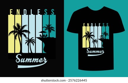 Tropical Summer Vibes – Eye-Catching T-shirt Design"