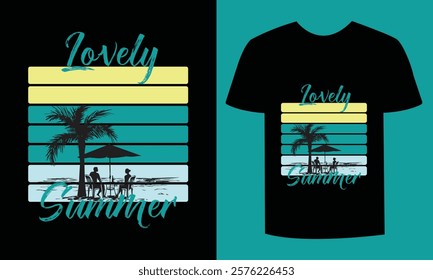 Tropical Summer Vibes – Eye-Catching T-shirt Design"