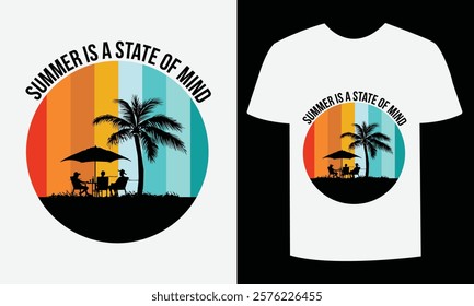 Tropical Summer Vibes – Eye-Catching T-shirt Design"