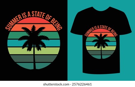 Tropical Summer Vibes – Eye-Catching T-shirt Design"