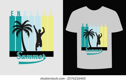 Tropical Summer Vibes – Eye-Catching T-shirt Design"