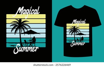 Tropical Summer Vibes – Eye-Catching T-shirt Design"