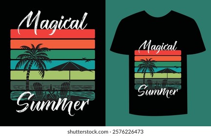 Tropical Summer Vibes – Eye-Catching T-shirt Design"