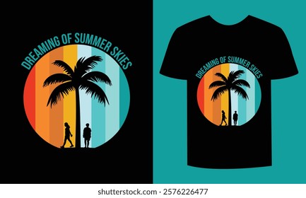 Tropical Summer Vibes – Eye-Catching T-shirt Design"