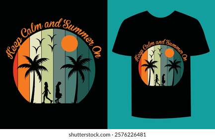 Tropical Summer Vibes – Eye-Catching T-shirt Design"