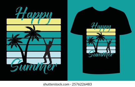 Tropical Summer Vibes – Eye-Catching T-shirt Design"