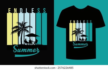 Tropical Summer Vibes – Eye-Catching T-shirt Design"