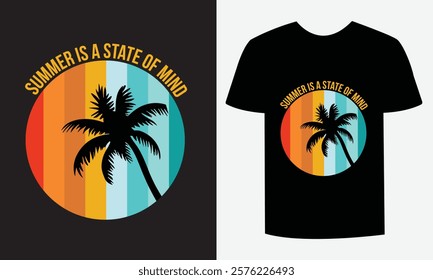 Tropical Summer Vibes – Eye-Catching T-shirt Design"