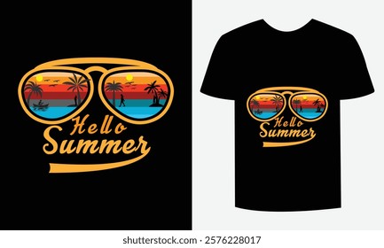 Tropical Summer Vibes – Eye-Catching T-shirt Design"