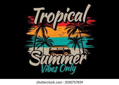 tropical summer vibes only beach car style