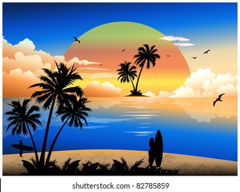 tropical sunset