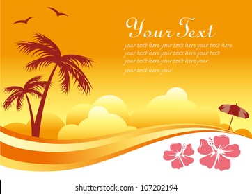 Tropical Sunset Background