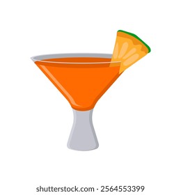 Tropical Sunset, Cocktails Vector illustration, Isolated