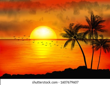 Lukisan sunset