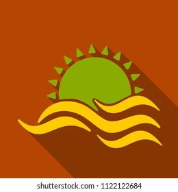 Tropical sunset. Vintage beach print. graphic design