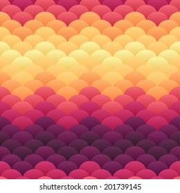 Tropical sunset warm blobs enhanced seamless vector background