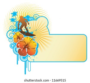tropical surf emblem
