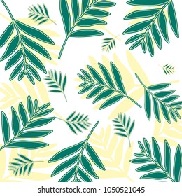 Tropical surface pattern of leaf outline style for wallpaper