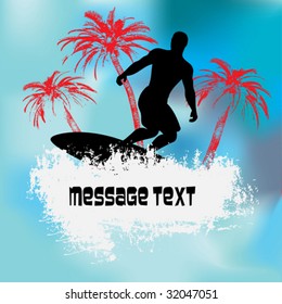 Tropical Surfer Background