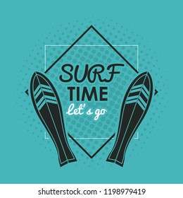 Tropical surfing lifestyle theme