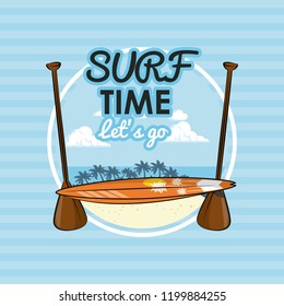 Tropical surfing lifestyle theme