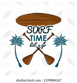 Tropical surfing lifestyle theme