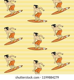 Tropical surfing lifestyle theme