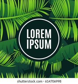Tropical template for your design.Vector illustration.Eps 10