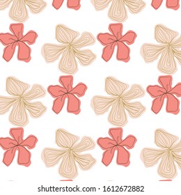 Tropical texture, abstract design with flowers and leafs, botanic natural background, summertime and sprint decorative illustration. Doodle vector. 