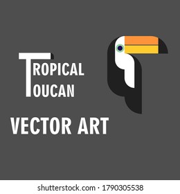 Tropical toucan using grids, a beautiful bird that is a treat for any Artist.