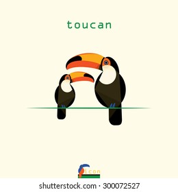 Tropical Toucan Vector Icon