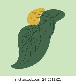 Tropical tranquility: Modern boho leaf wall art