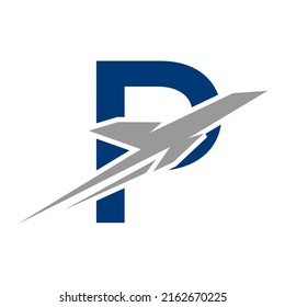 Tropical Travel Logo On Letter P Concept. Modern P Initial Travel logo Design Template