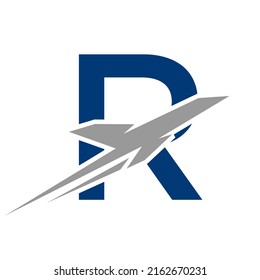 Tropical Travel Logo On Letter R Concept. Modern R Initial Travel logo Design Template