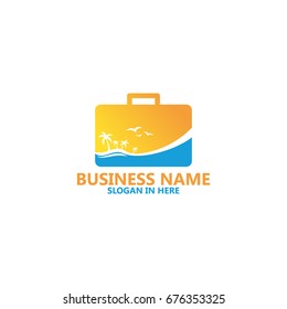 Tropical Travel Logo Template Design
