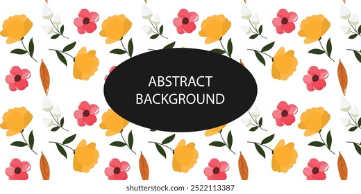 tropical tree and flower pattern background design. use templates card, fabric