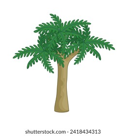 Ilustración del vector de iconos del árbol tropical
