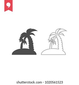 Tropical tree vector icon