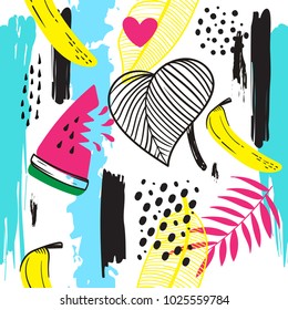 Tropical trendy seamless pattern