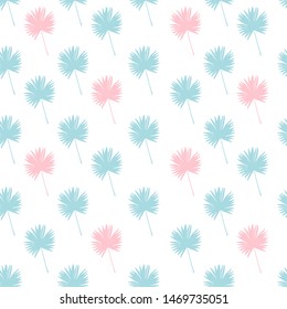 Tropical trendy seamless pattern with tropical leafs. Beach background. Paradise pattern. Tropical leaf